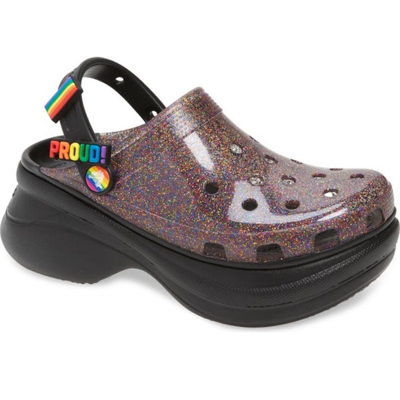 CROCS Shoes Crocs Classic Platform Glitter Clog Pride Poshmark
